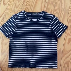 blur &white stripped shirt